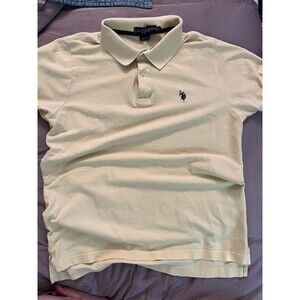 US Polo Assn Men's Short Sleeve Polo Shirt Yellow Medium